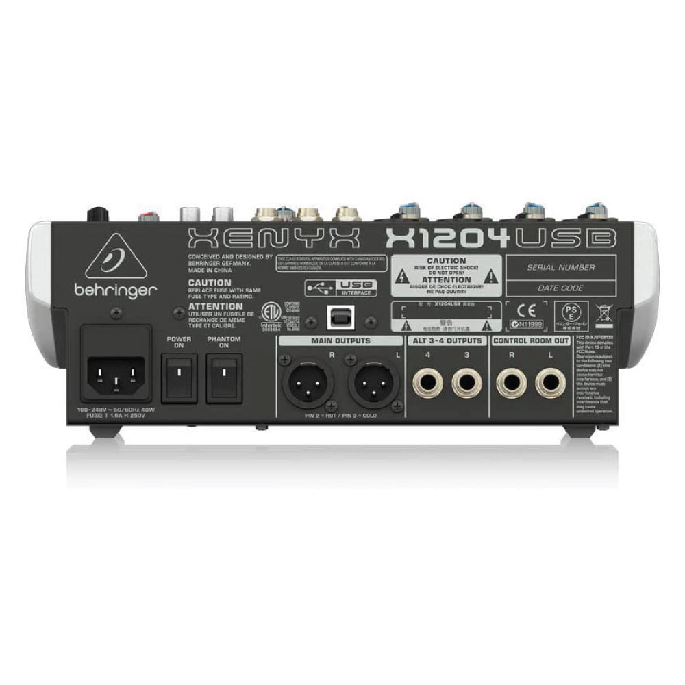 behringer xenyx x1204usb is getting no audio out